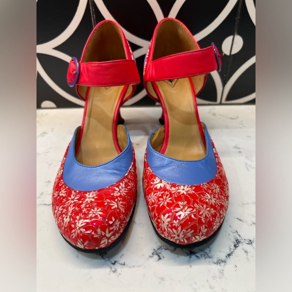 EUC Fluevog Bellevue Bonnie Parker Mary Jane Heel W9.5